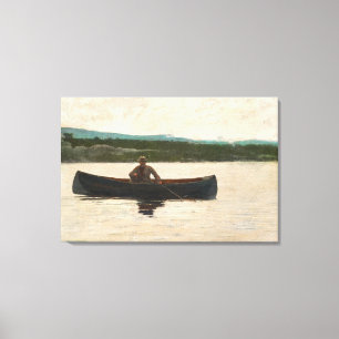 Een vis afspelen (1875) door Winslow Homer Canvas Afdruk