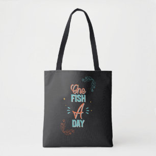 Eén Vis Per Dag Lettering Tote Bag