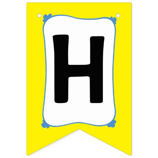 Eén vis twee vis - eerste verjaardag vlaggetjes (Tweede vlag)