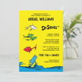 Een Vis Twee Vissen - Baby shower Kaart (Staand voorkant)