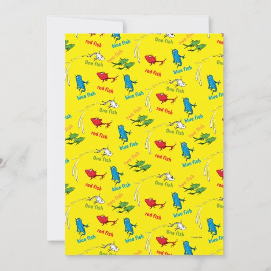 Een Vis Twee Vissen - Baby shower Kaart (Achterkant)