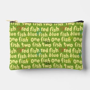 Eén Vis Twee Vissen Typografie Patroon Etui