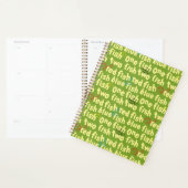 Eén Vis Twee Vissen Typografie Patroon Planner (Display)