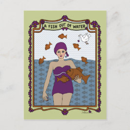 Een vis uit het water_A_ Briefkaart