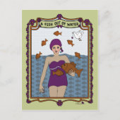 Een vis uit het water_A_ Briefkaart (Voorkant)