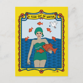 Een vis uit het water_B_ ansichtkaart Briefkaart