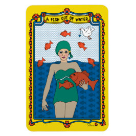 Een vis uit water_B_4x6 koelapparaat Magnet Magneet