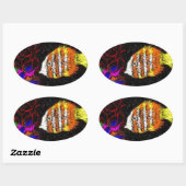 Een vis van velen ovale sticker (Vel)