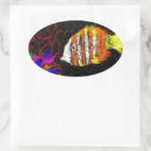 Een vis van velen ovale sticker (Tas)