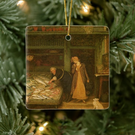 Een vishandelaarswinkel van Frederick Walker Keramisch Ornament (Boom)