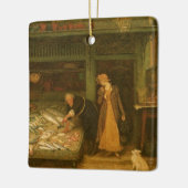 Een vishandelaarswinkel van Frederick Walker Keramisch Ornament (Links)