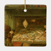 Een vishandelaarswinkel van Frederick Walker Keramisch Ornament (Achterkant)
