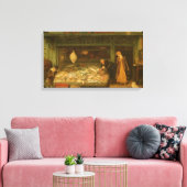 Een vishandelszaak van Frederick Walker Canvas Afdruk (Insitu (Woonkamer))