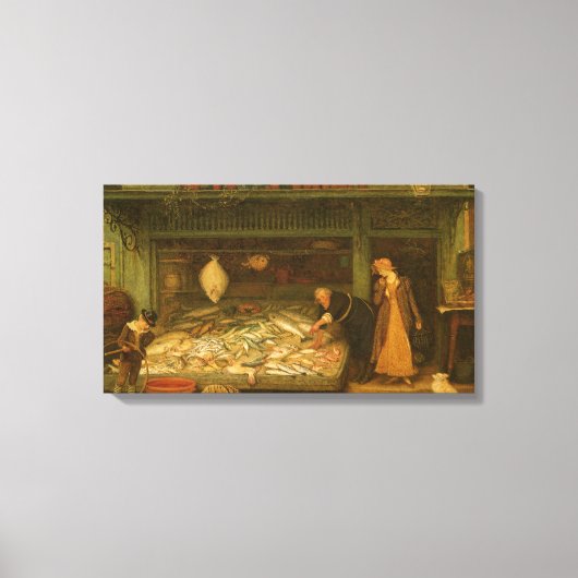 Een vishandelszaak van Frederick Walker Canvas Afdruk (Voorkant)