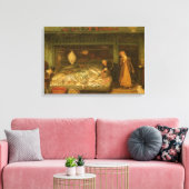 Een vishandelszaak van Frederick Walker Canvas Afdruk (Insitu (Woonkamer))