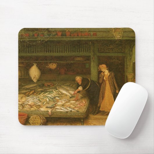 Een vishandelszaak van Frederick Walker Muismat (Met muis)