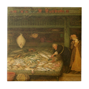 Een vishandelszaak van Frederick Walker Tegeltje