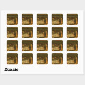Een vishandelszaak van Frederick Walker Vierkante Sticker (Vel)