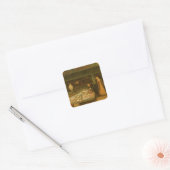 Een vishandelszaak van Frederick Walker Vierkante Sticker (Envelop)