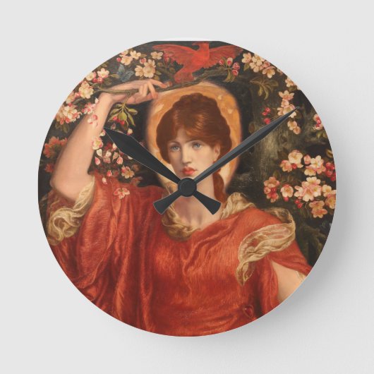 Een visie op Fiammetta 1878 Dante Gabriel Rossetti Ronde Klok (Voorkant)