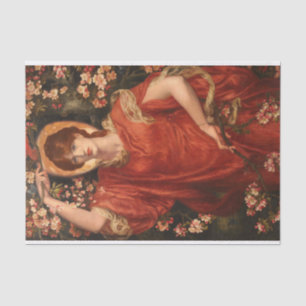 Een visie op Flammetta door Dante Gabriel Rossetti Tissuepapier