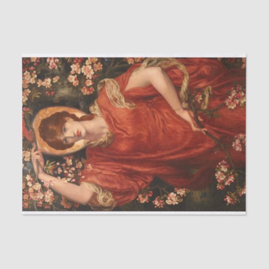 Een visie op Flammetta door Dante Gabriel Rossetti Tissuepapier (Voorkant)
