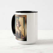 Een visie van Art Deco Elegance AI Art van Xzendor Mok (Voorkant links)