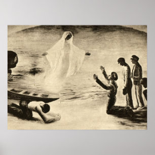 Een visie van de Maagd Mary Poster