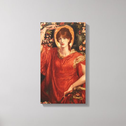 Een visie van FIammetta 1878 Dante Gabriel Rossett Canvas Afdruk (Voorkant)