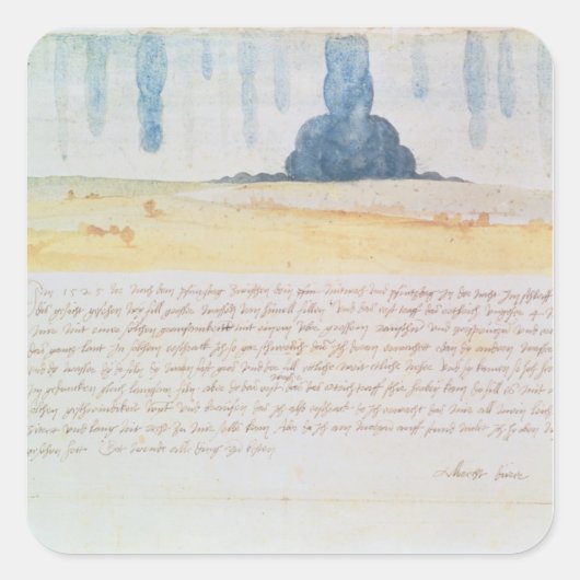 Een visie vierkante sticker (Voorkant)