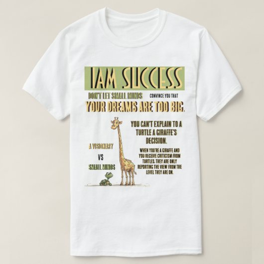 EEN VISIONAIR T-SHIRT (Design voorkant)