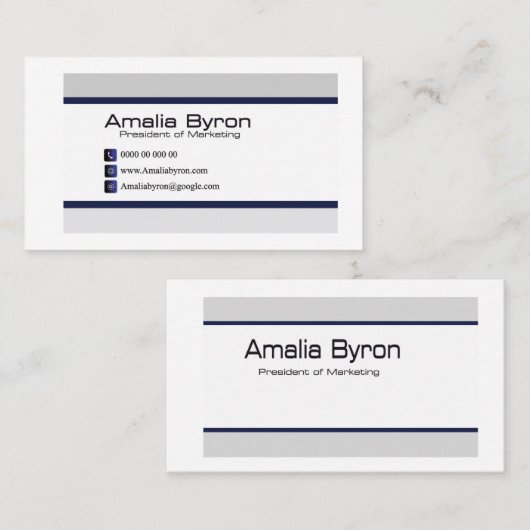 Een visitekaartje. contactkaartje (Voorkant / Achterkant)