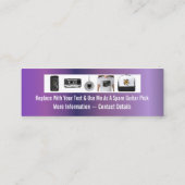 Een Visitekaartje en muzikanten gitaarpluis (Achterkant)