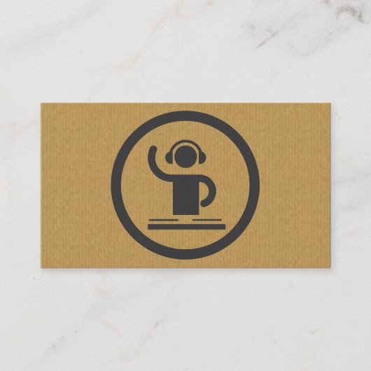 Een visitekaartje met een coole DJ-kaart (Voorkant)