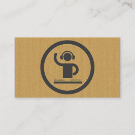 Een visitekaartje met een coole DJ-kaart