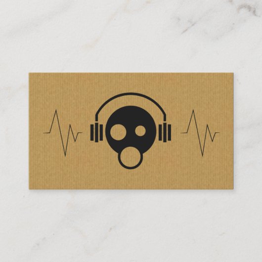 Een visitekaartje met een coole DJ-kaart (Voorkant)