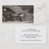 Een visitekaartje met een paard (Voorkant / Achterkant)