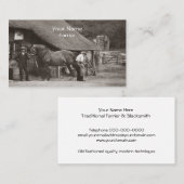 Een visitekaartje met een paard (Voorkant / Achterkant)