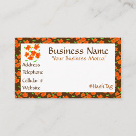 een Visitekaartje met vrouwelijke bloemen in het O Kortingskaartje