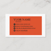 Een visitekaartje. visitekaartje (Voorkant)