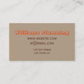 Een visitekaartje voor loodgieter aanpassen (Achterkant)