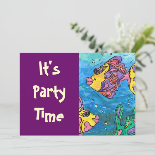 Eén vispartij twee uitnodigingen (Staand voorkant)