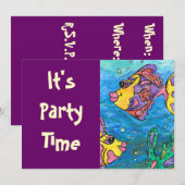 Eén vispartij twee uitnodigingen (Voorkant / Achterkant)