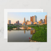 Een visser aan de Scioto-rivier met de Columbus, Briefkaart (Voorkant / Achterkant)