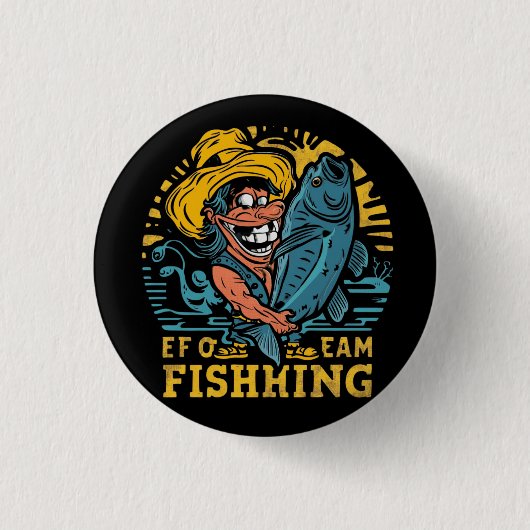 Een visser ronde button 3,2 cm (Voorkant)