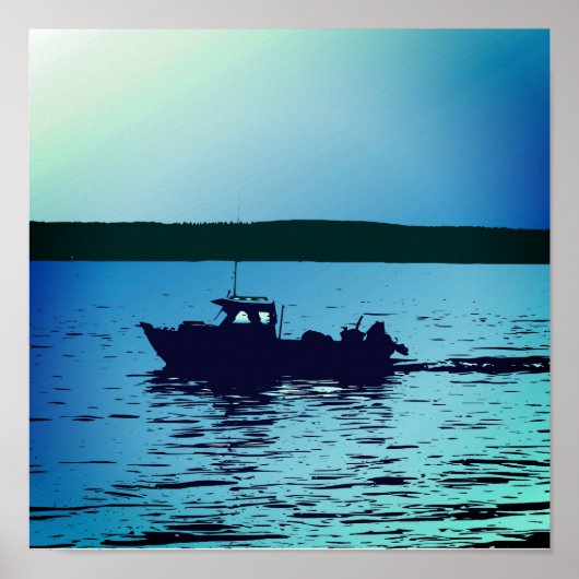 Een vissersboot op Puget Sound Poster (Voorkant)