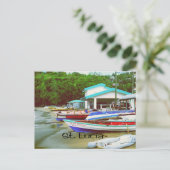 Een vissersdorp in Saint Lucia Briefkaart (Staand voorkant)