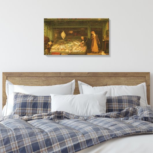 Een visserswinkel van Frederick Walker Canvas Afdruk (Insitu (Slaapkamer))