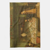 Een visserswinkel van Frederick Walker Theedoek (Verticaal)