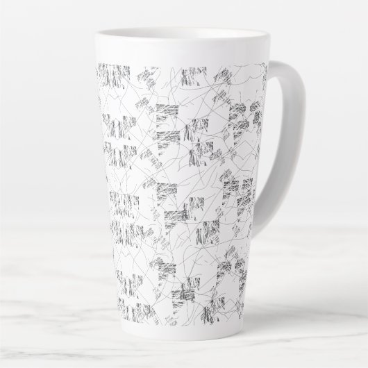 Een visueel aantrekkelijk ontwerp met een mix van latte mok (Rechterhoek)